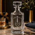 Customized Signature Geometric Glass Decanter